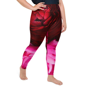 Shades of Red Plus Size Leggings