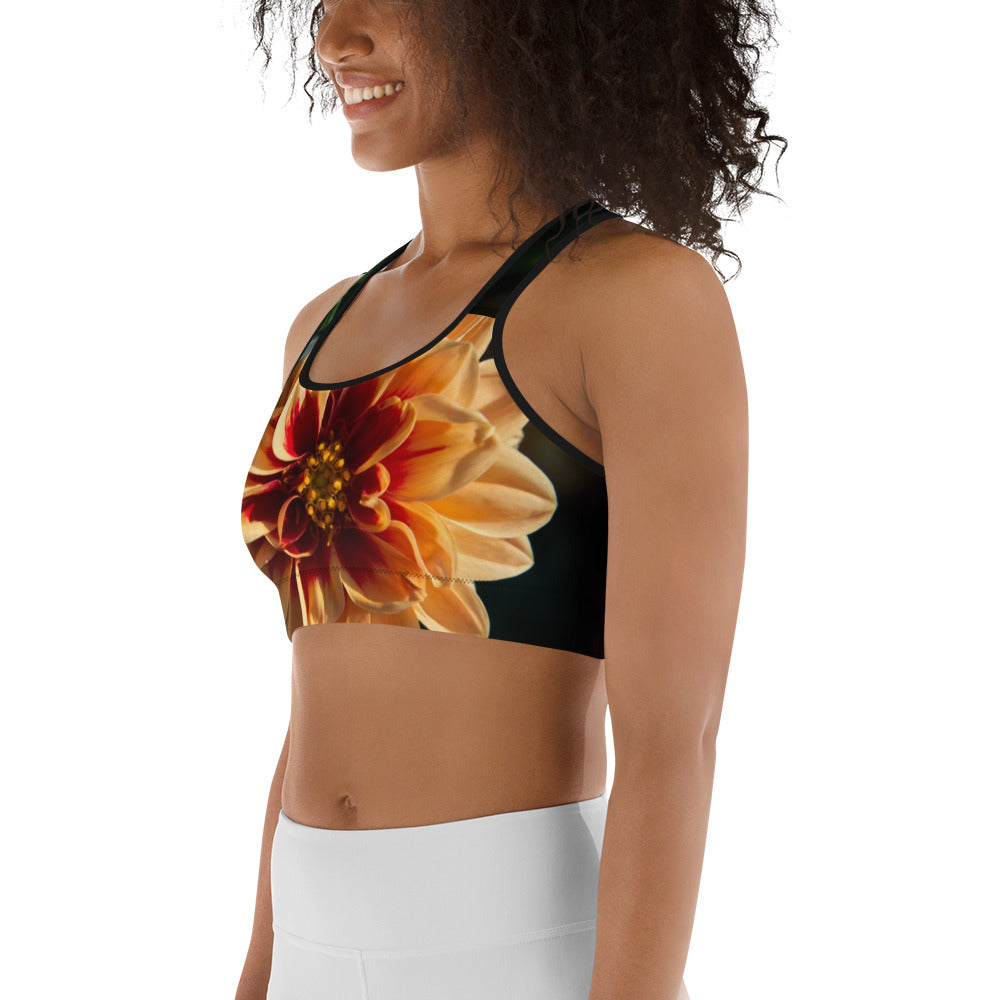 Peach Me Dahlia Sports Bra