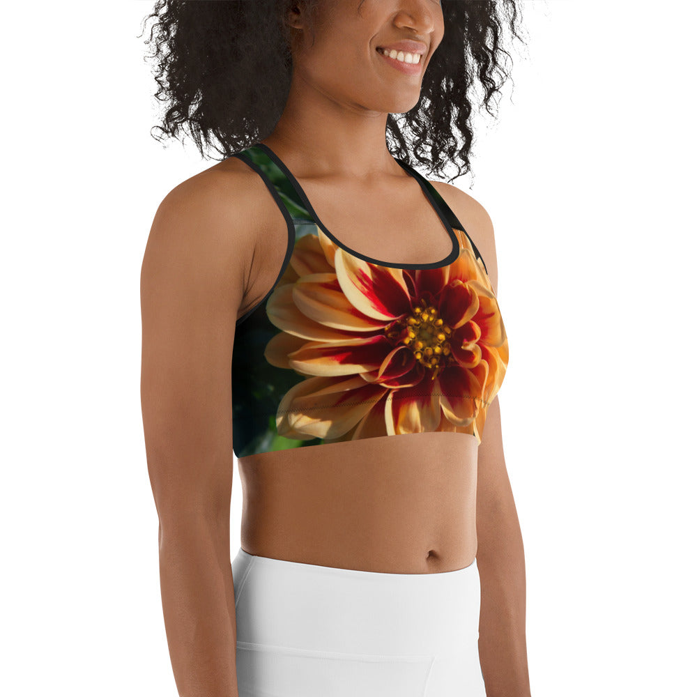 Peach Me Dahlia Sports Bra