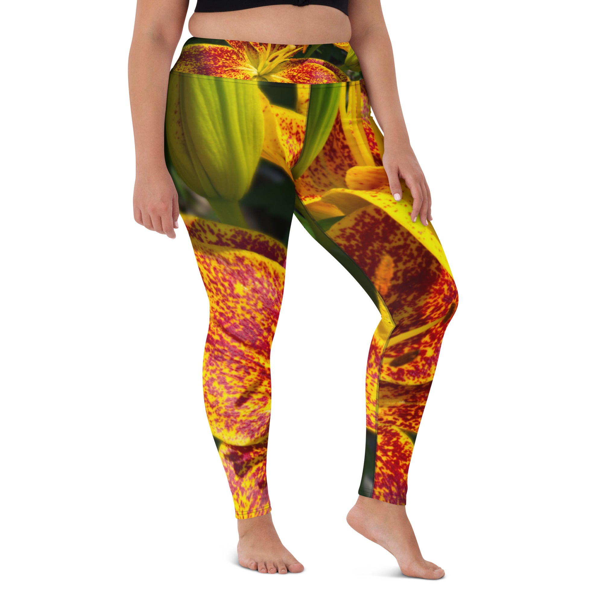 tiger lily leggings Tiger Lily Yoga Leggings – YoniFlower Collections