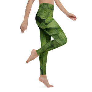 Overlap Me Green Yoga Leggings
