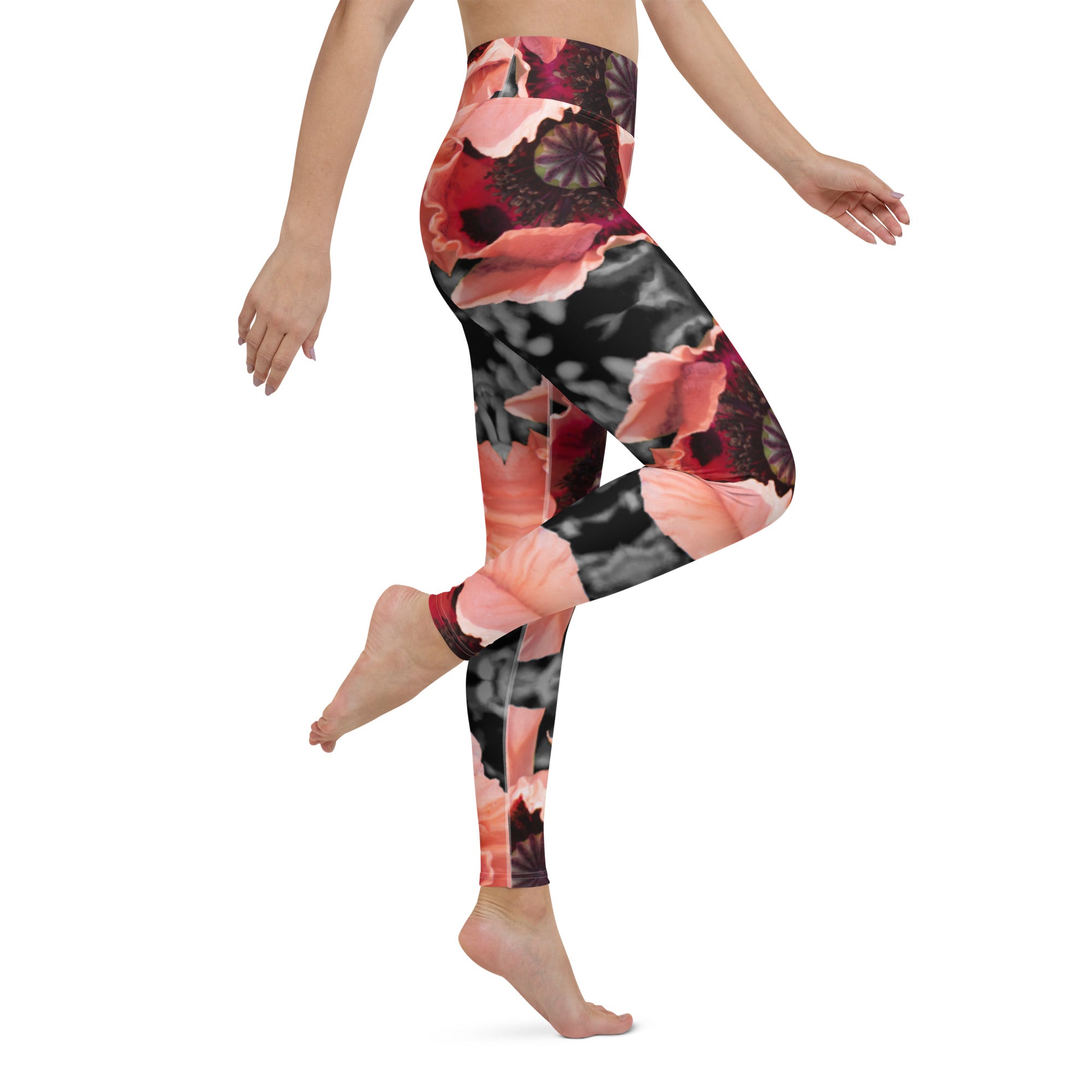 Peachy Poppy Yoga Leggings