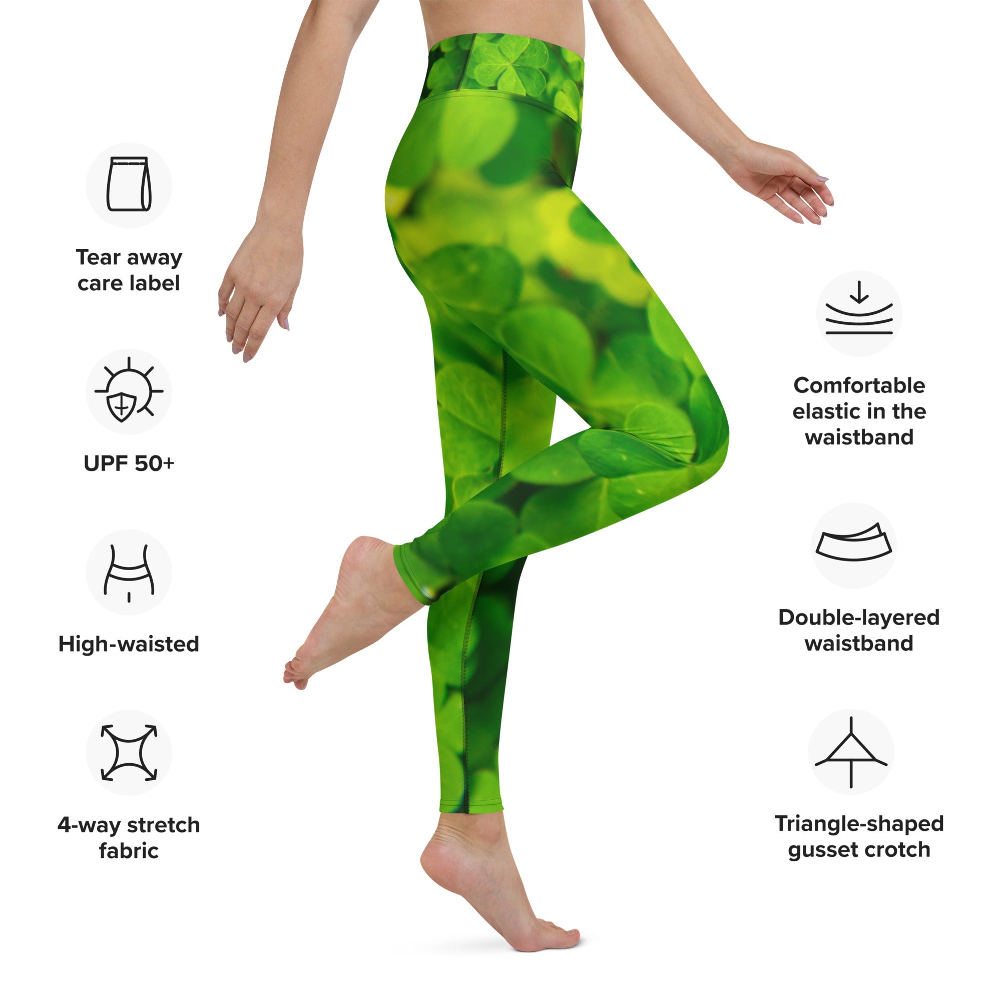 Lucky Leafy Yoga Leggings