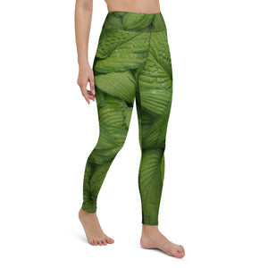 Overlap Me Green Yoga Leggings