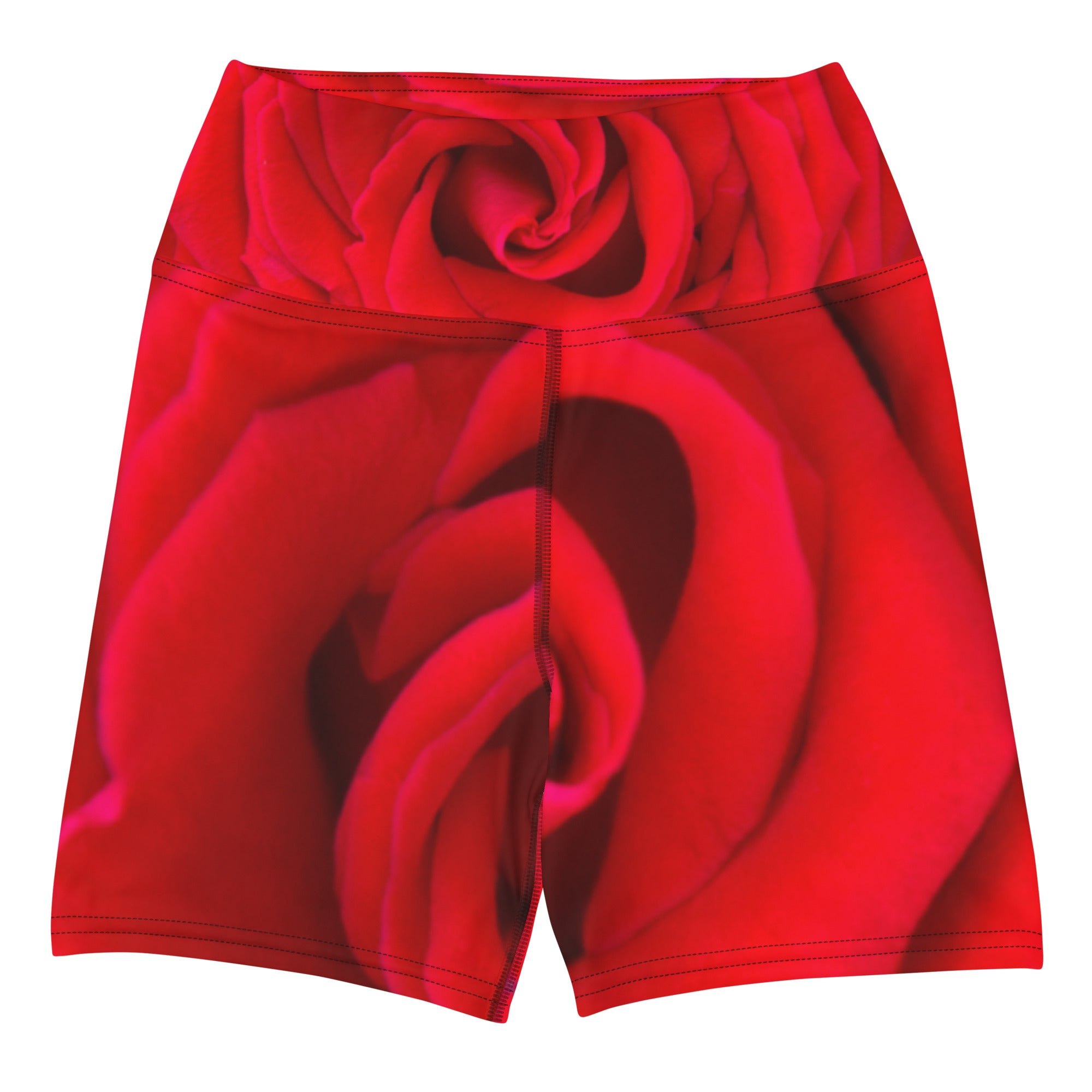 Fire Rose Yoga Shorts