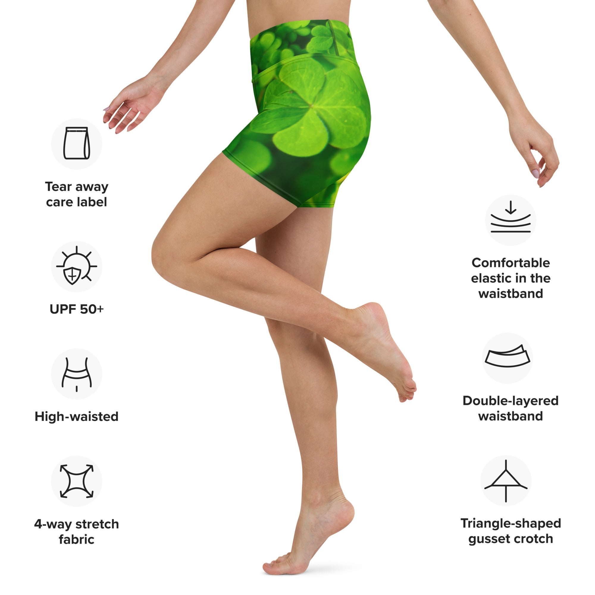 Lucky Leafy Yoga Shorts