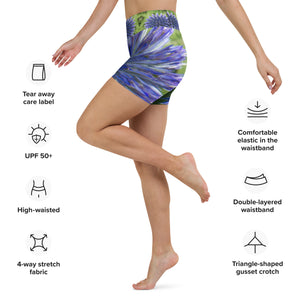 Lapis Rays Yoga Shorts