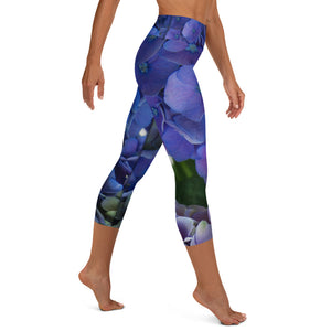 Hydrangea Blues Yoga Capris